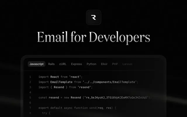 Resend — Email API for developers